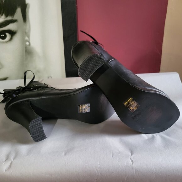 NWOT DEMONIA CRYPTO-51 RED CORSET LACE ANKLE BOOTS SZ 12 - Picture 9 of 10